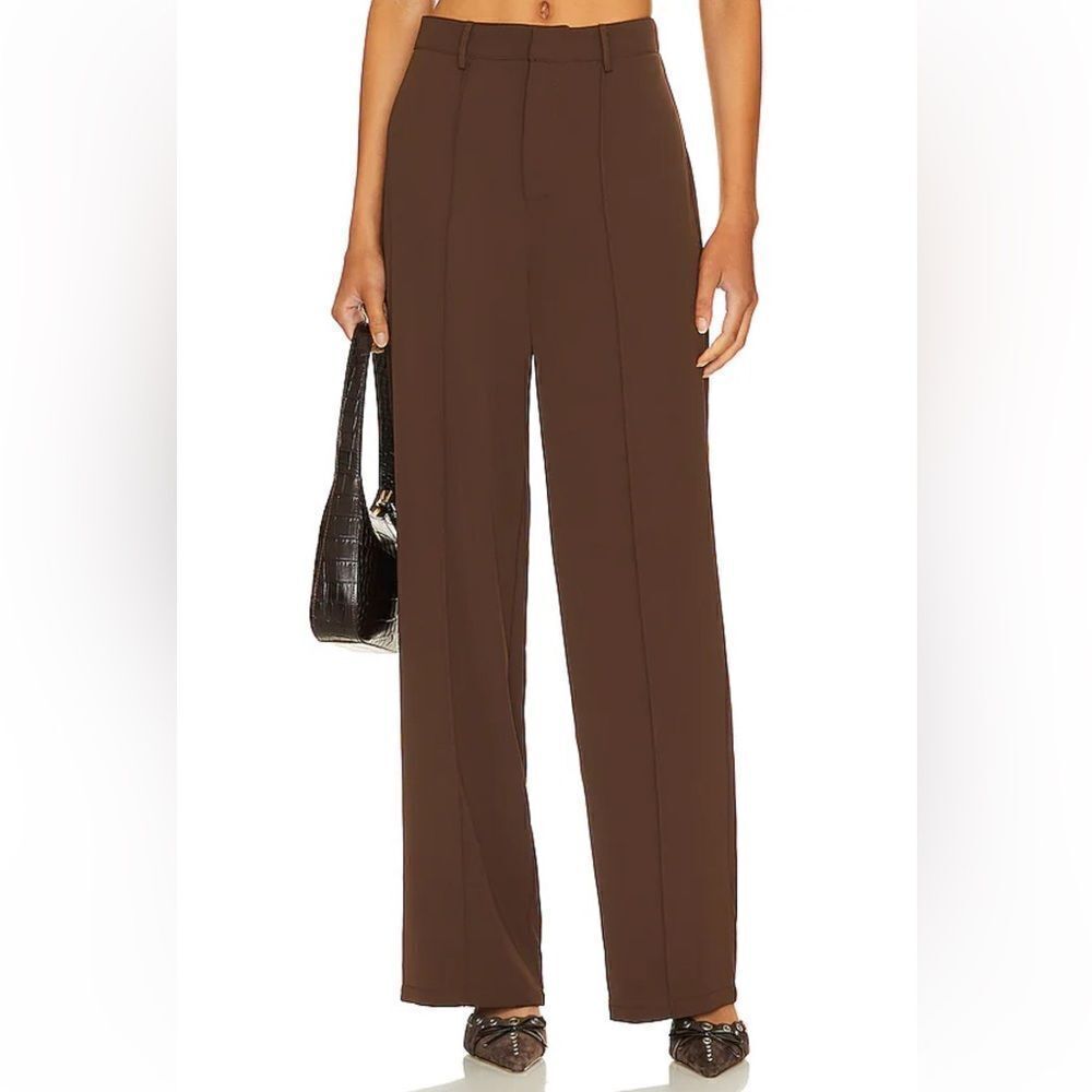 NWT Lovers and Friends Tory Trousers Brown pants dress work Revolve S